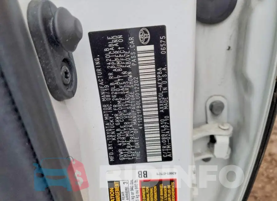 4T1D21FB0LU012202 Photo# 12