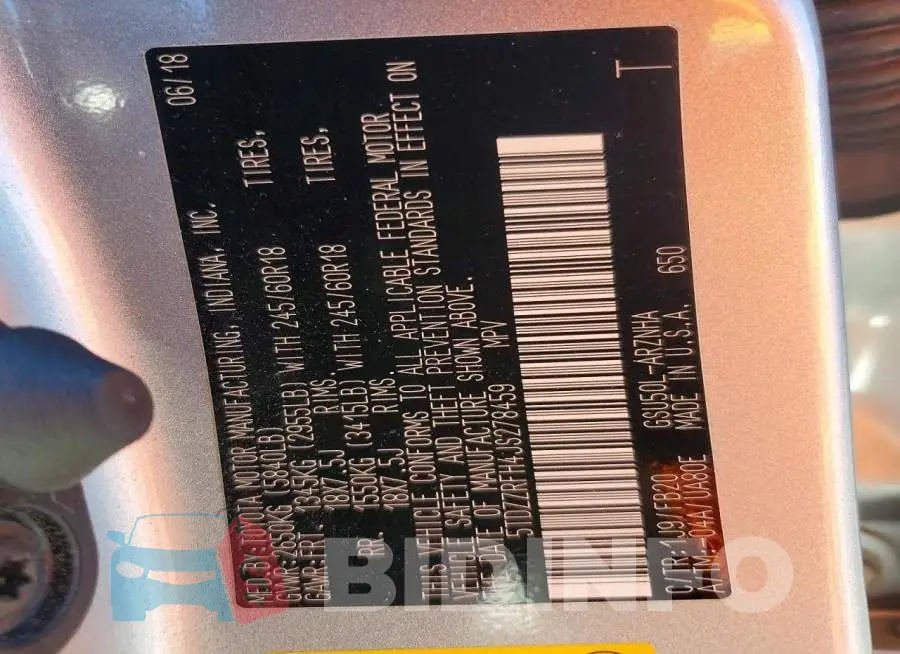5TDZZRFH4JS278459 Photo# 14