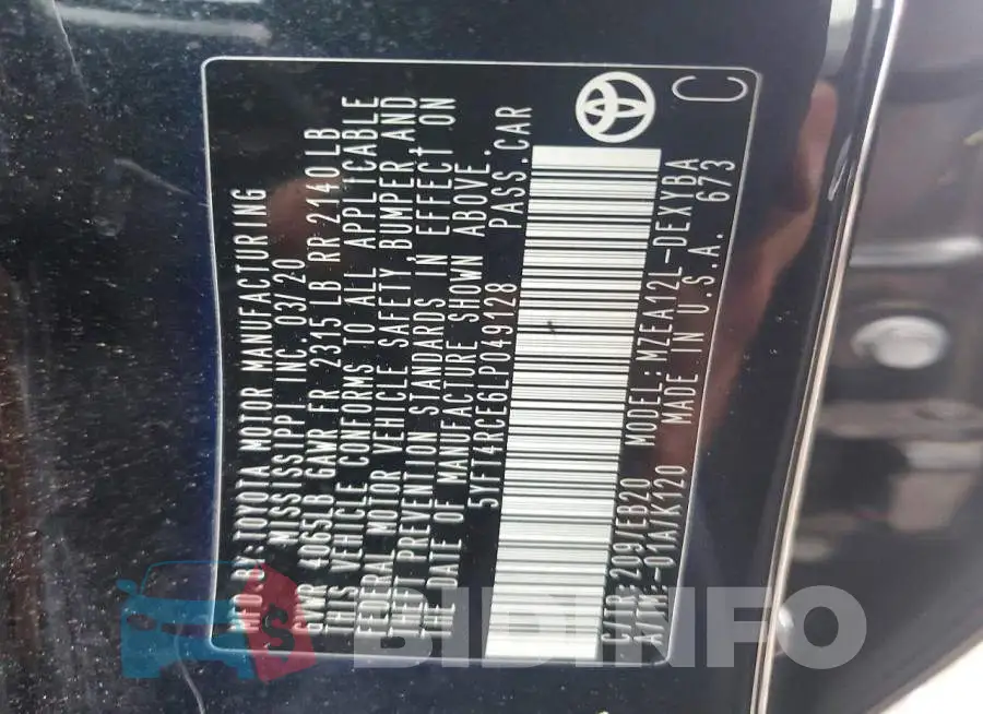 5YFT4RCE6LP049128 Photo# 12