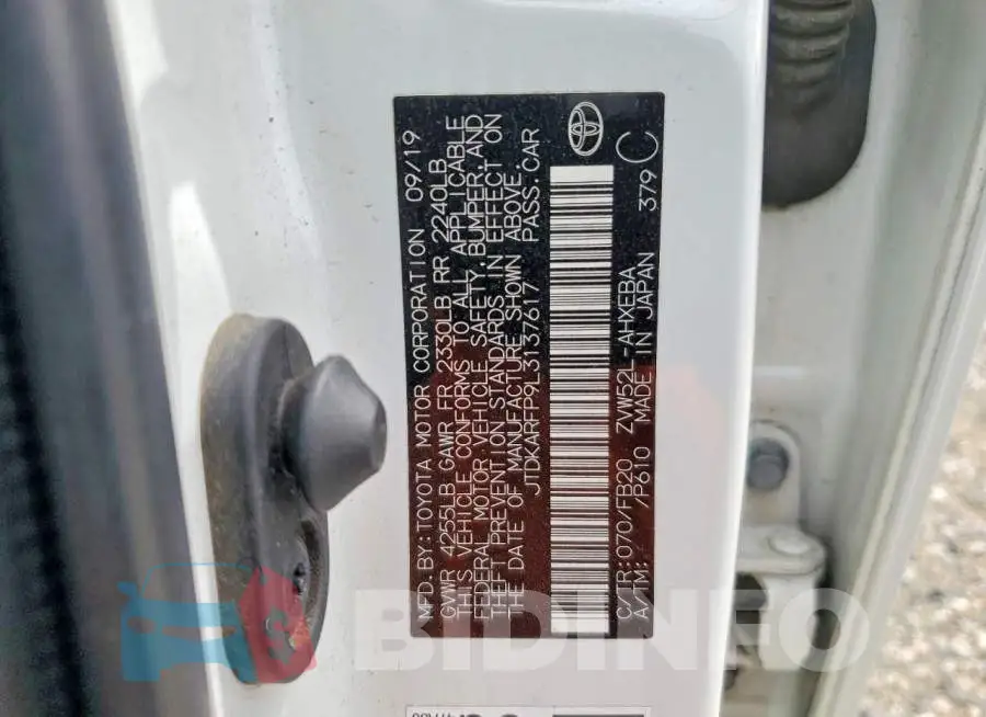 JTDKARFP9L3137617 Photo# 12