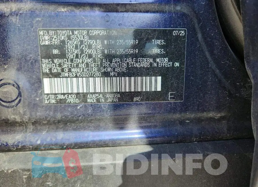 JTMFB3FV5SD277280 Photo# 13