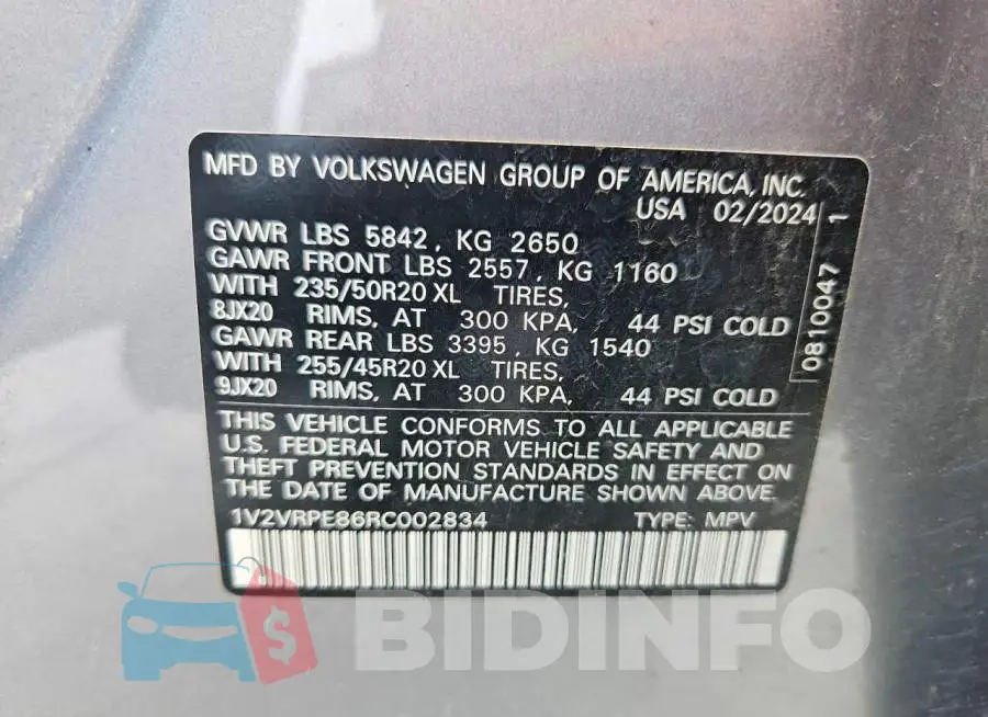 1V2VRPE86RC002834 Photo# 14