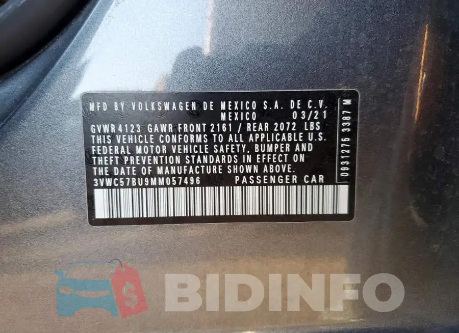 3VWC57BU9MM057496 Photo# 13
