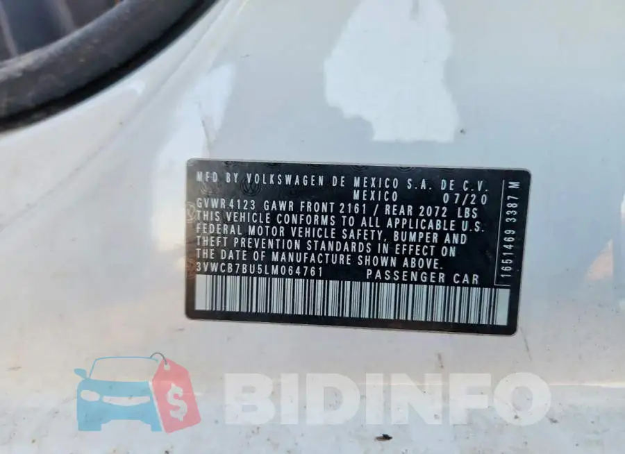 3VWCB7BU5LM064761 Photo# 13