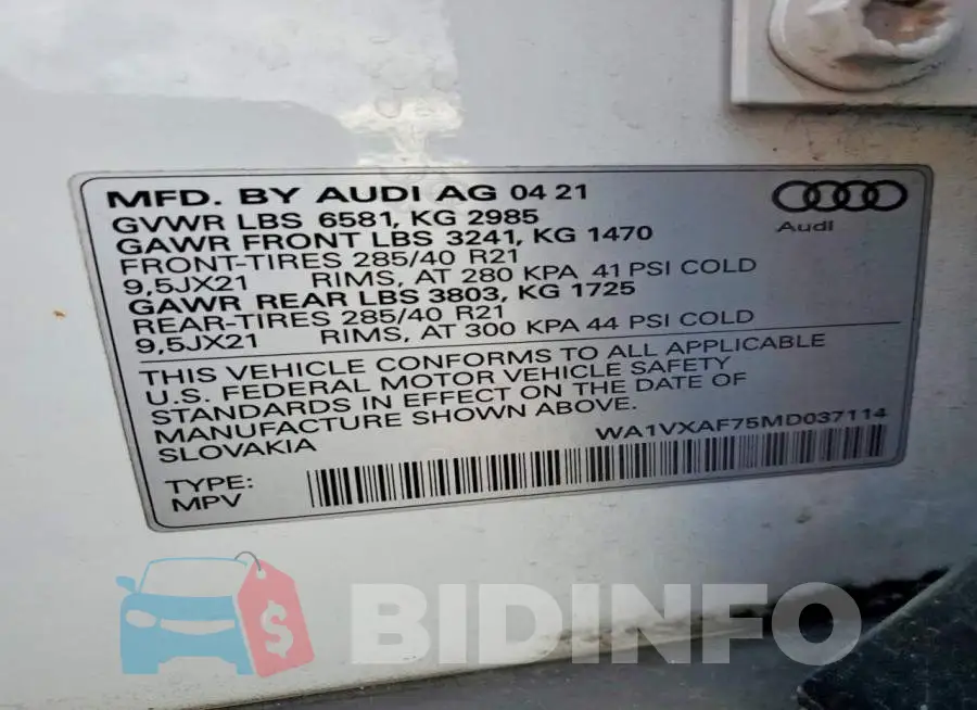 WA1VXAF75MD037114 Photo# 13