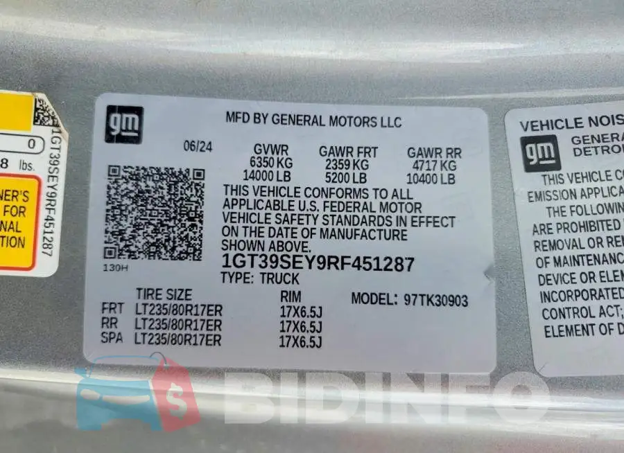 1GT39SEY9RF451287 Photo# 12