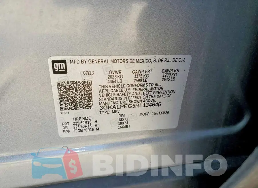 3GKALPEG5RL134646 Photo# 12