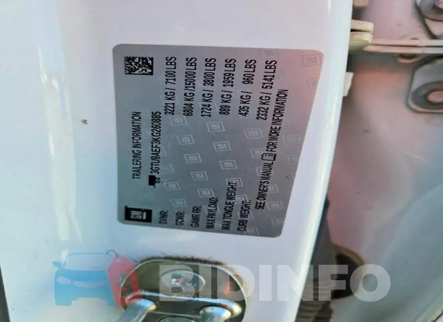 3GTU9AEF3KG260885 Photo# 12