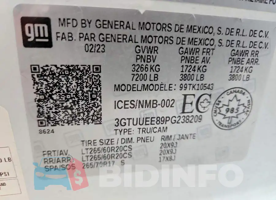 3GTUUEE89PG238209 Photo# 12