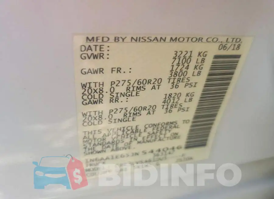 1N6AA1E65JN544046 Photo# 12