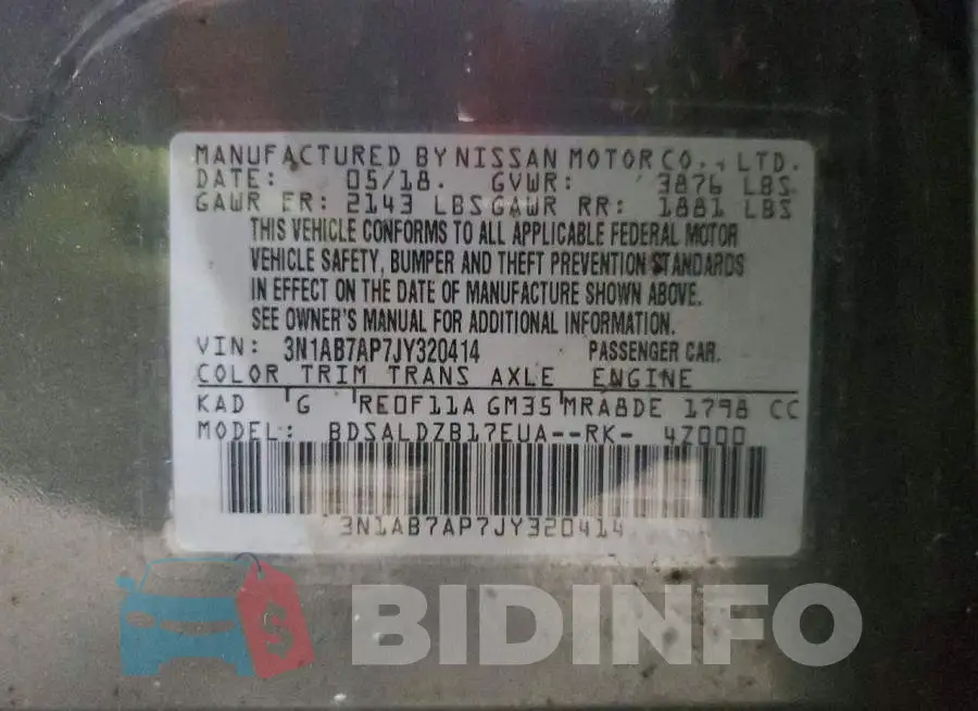 3N1AB7AP7JY320414 Photo# 12
