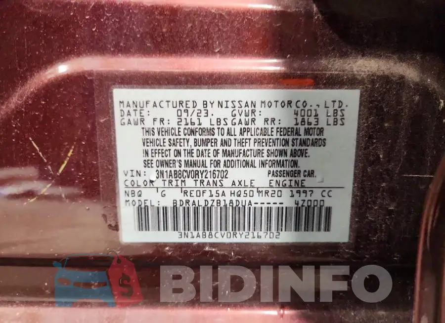 3N1AB8CV0RY216702 Photo# 12