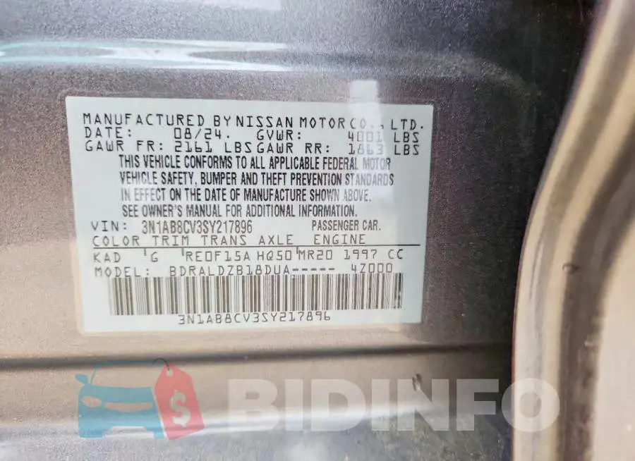 3N1AB8CV3SY217896 Photo# 12