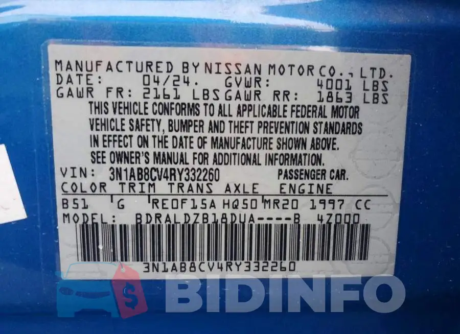 3N1AB8CV4RY332260 Photo# 12