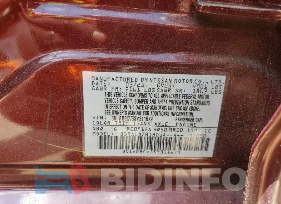 3N1AB8CV5SY311679 Photo# 12