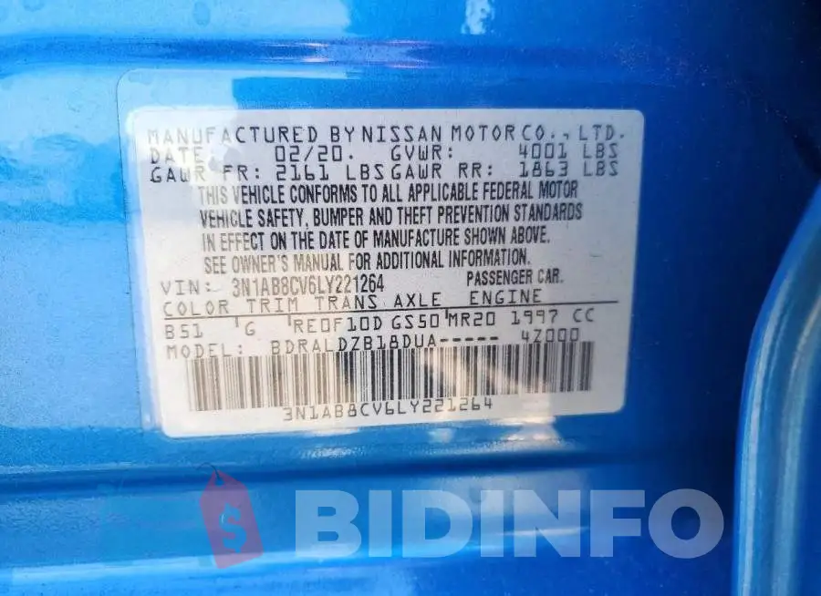 3N1AB8CV6LY221264 Photo# 13