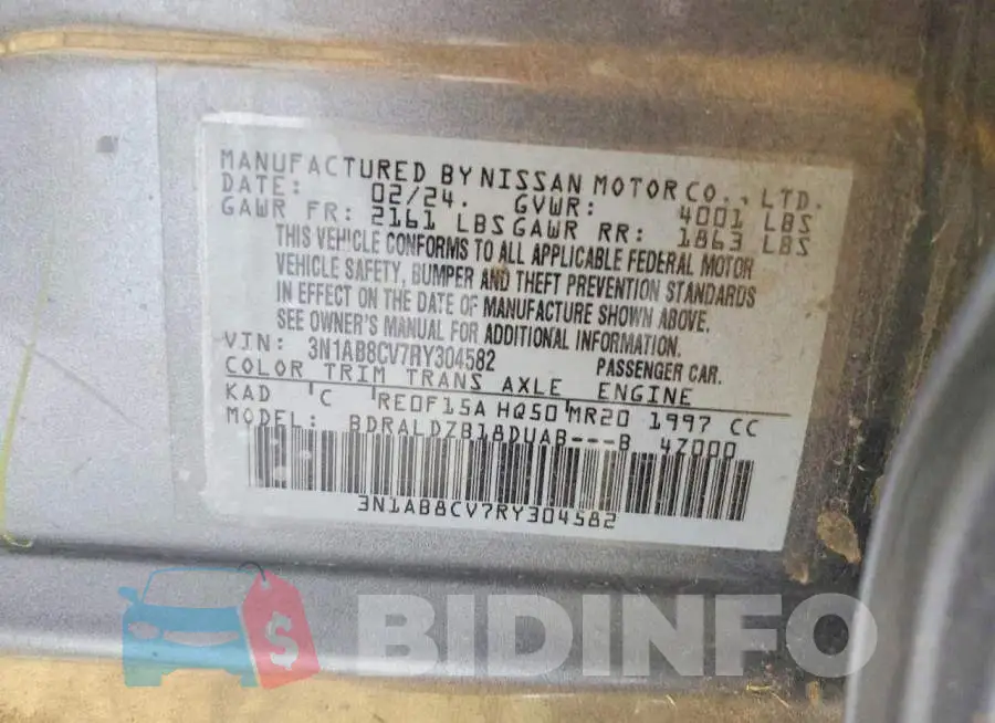 3N1AB8CV7RY304582 Photo# 12