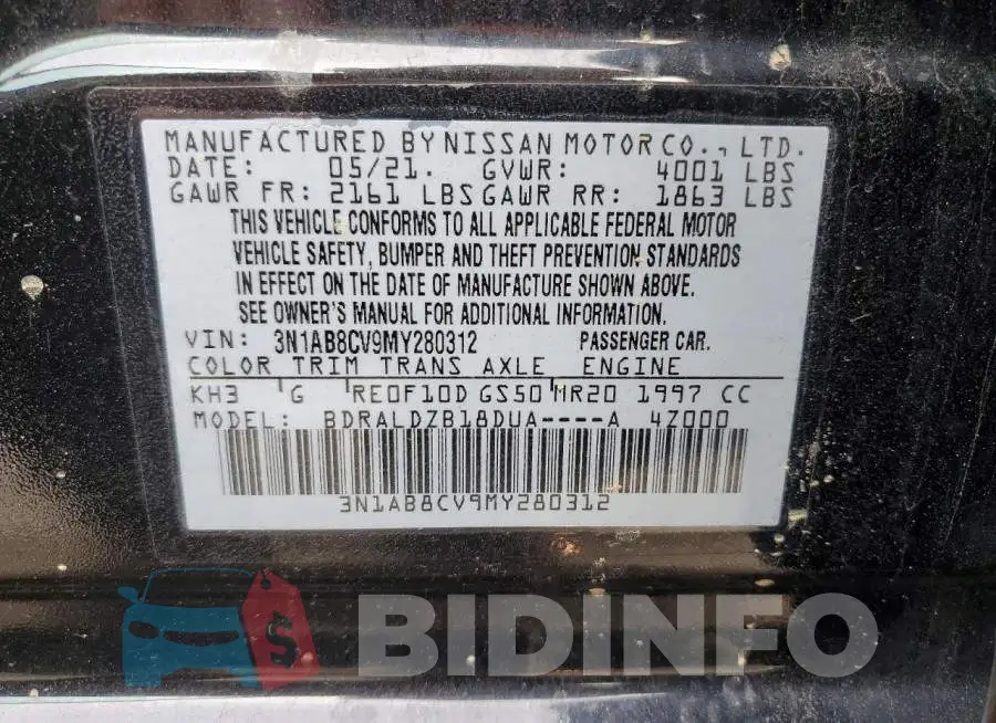 3N1AB8CV9MY280312 Photo# 12