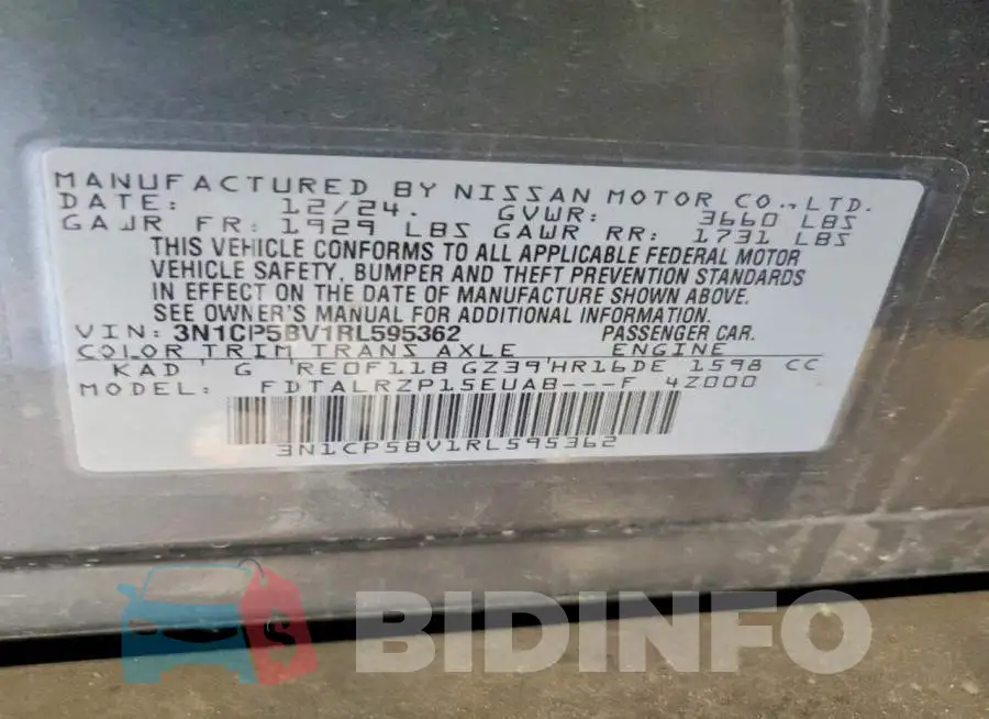 3N1CP5BV1RL595362 Photo# 14