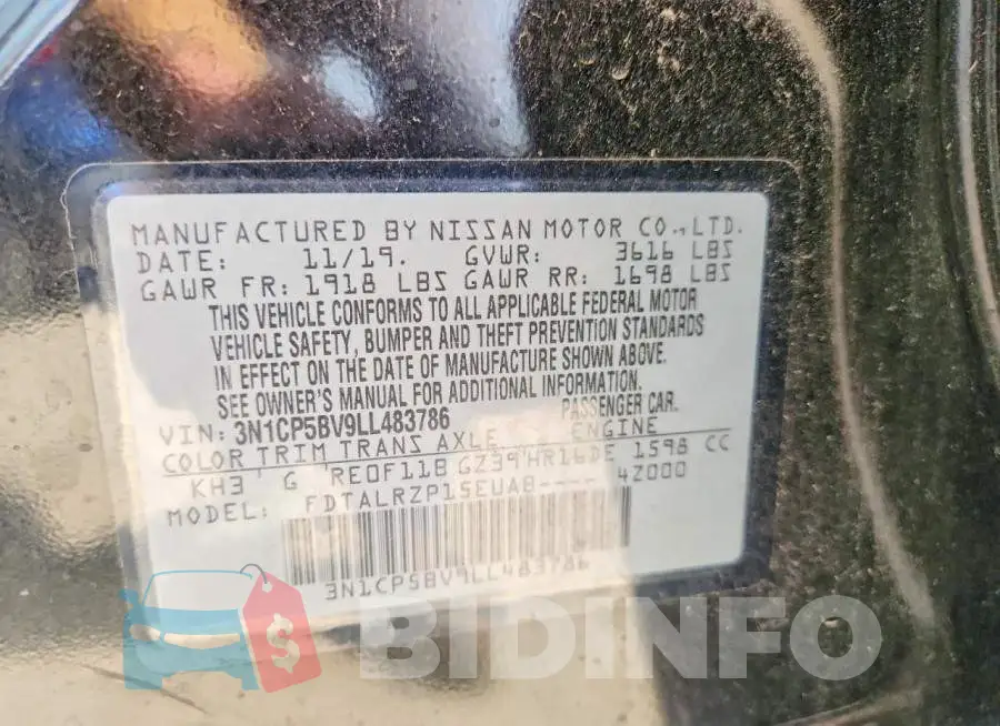 3N1CP5BV9LL483786 Photo# 13