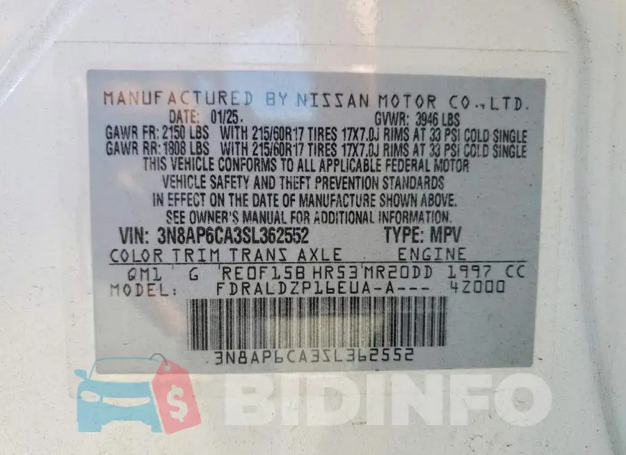 3N8AP6CA3SL362552 Photo# 13