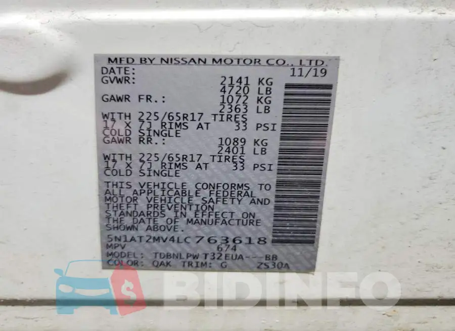5N1AT2MV4LC763618 Photo# 14
