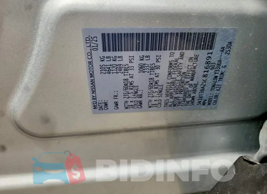 5N1BT3BA2SC816891 Photo# 13
