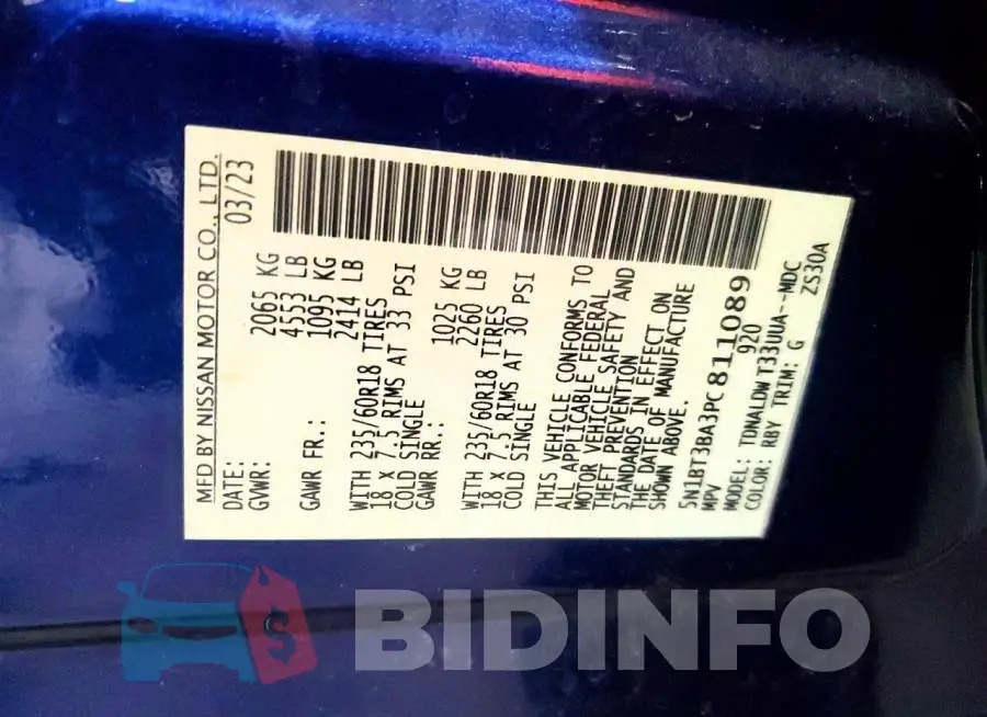 5N1BT3BA3PC811089 Photo# 13