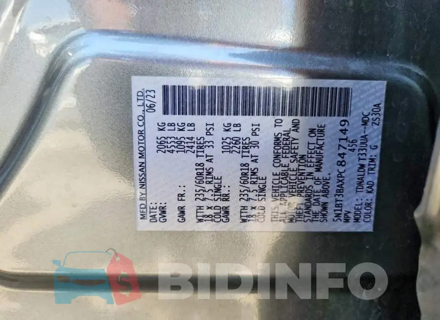 5N1BT3BAXPC847149 Photo# 13