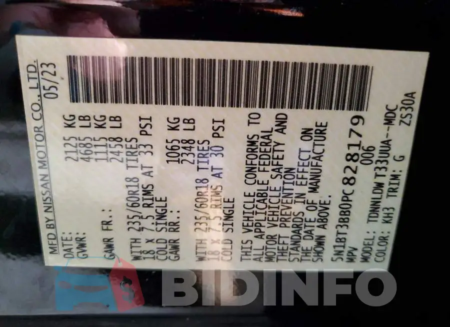 5N1BT3BB0PC828179 Photo# 13