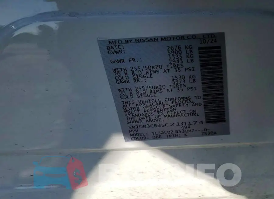 5N1DR3CB3SC210174 Photo# 13