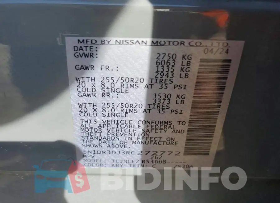5N1DR3DJ3RC272772 Photo# 14