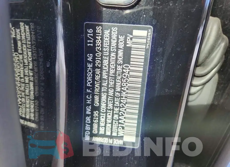 WP1AA2A24HKA85940 Photo# 13