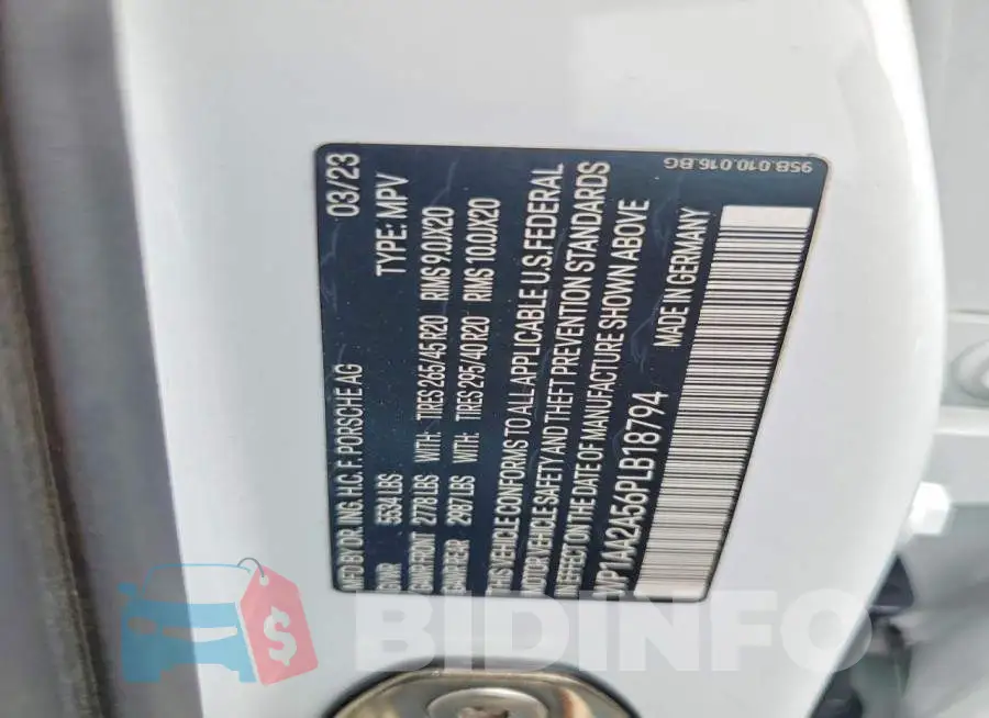 WP1AA2A56PLB18794 Photo# 13