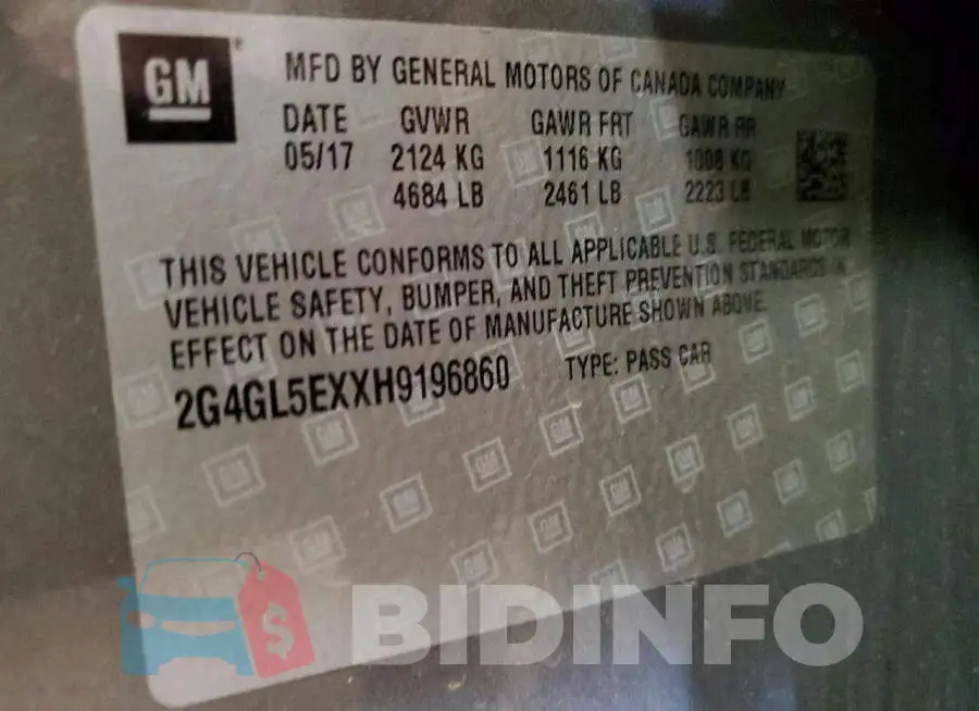 2G4GL5EXXH9196860 Photo# 12