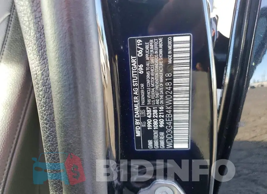 WDD3G4EB4KW024818 Photo# 12