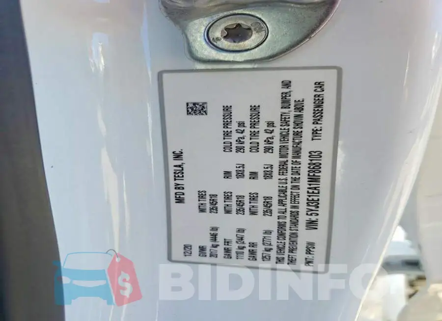 5YJ3E1EA1MF868103 Photo# 12