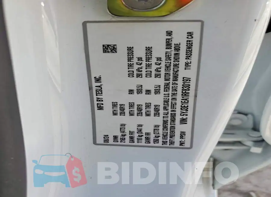 5YJ3E1EA1RF830197 Photo# 12