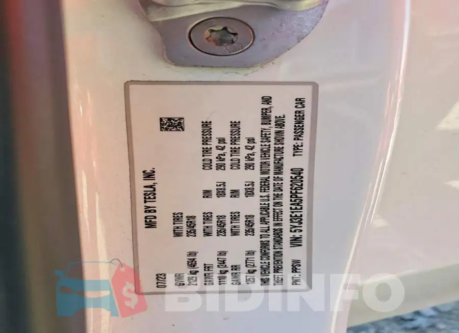5YJ3E1EA5PF620540 Photo# 12