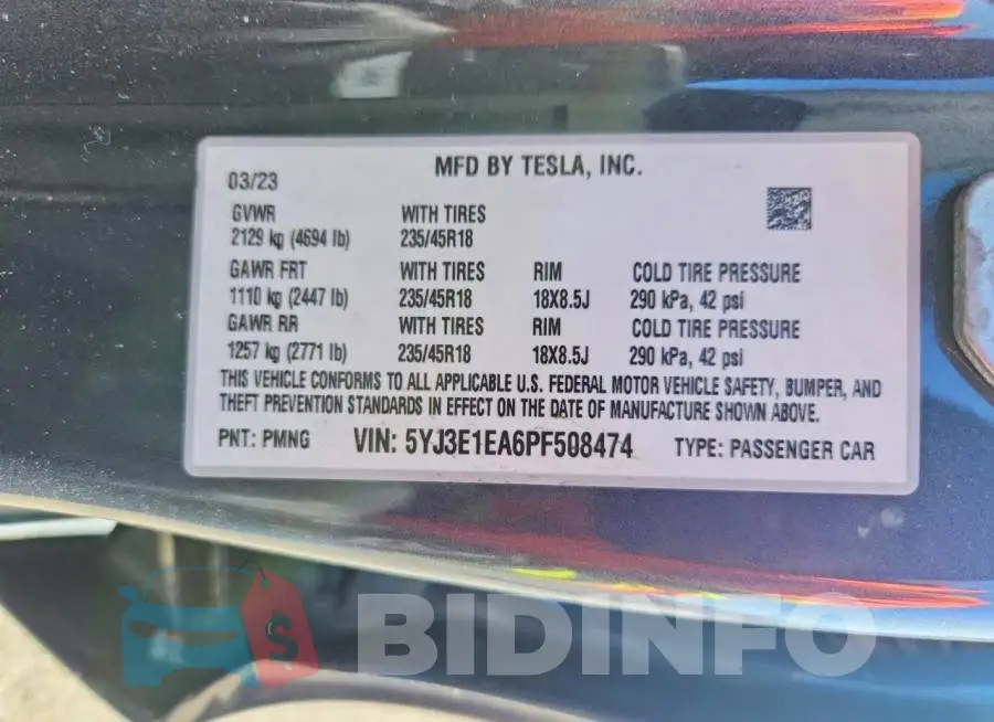 5YJ3E1EA6PF508474 Photo# 12