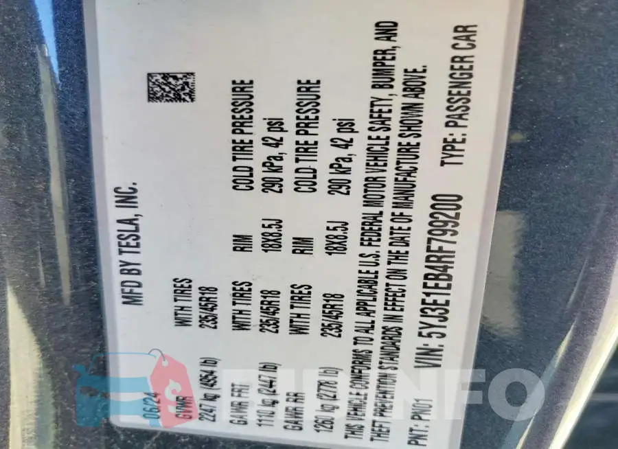 5YJ3E1EB4RF799200 Photo# 12