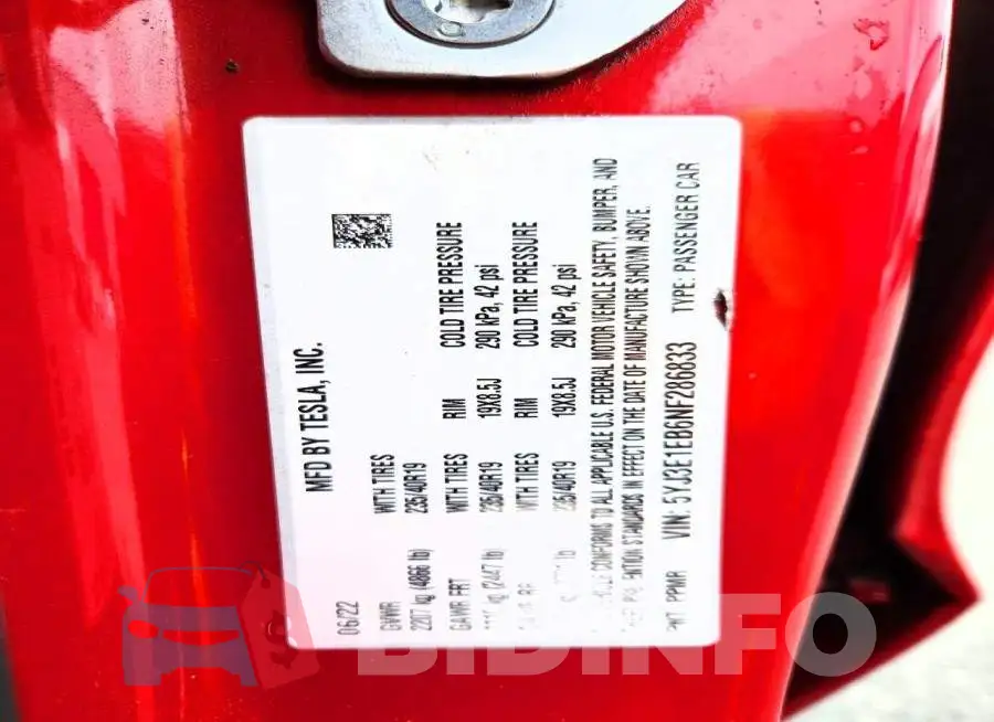 5YJ3E1EB6NF286833 Photo# 12