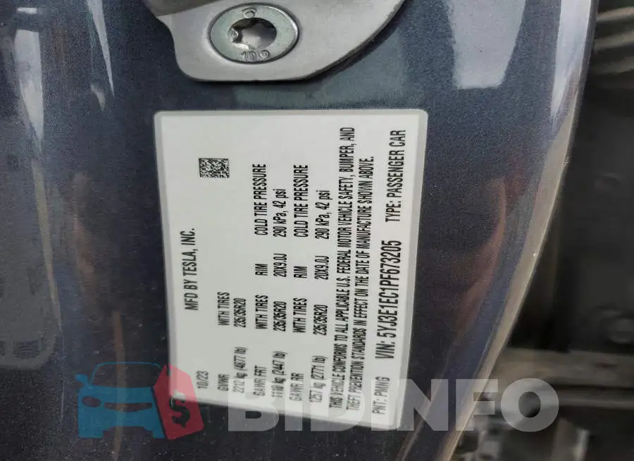 5YJ3E1EC1PF673205 Photo# 13