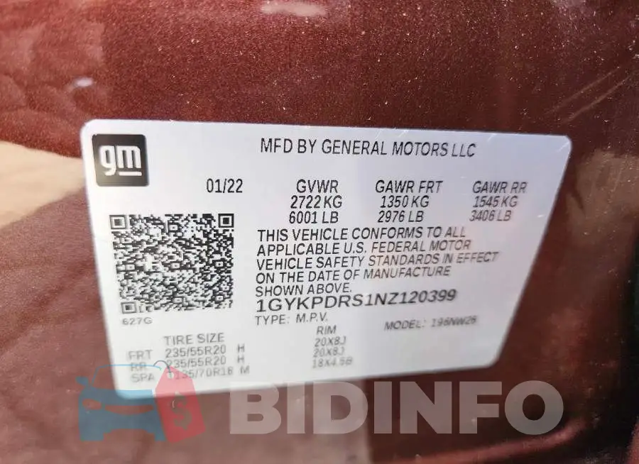 1GYKPDRS1NZ120399 Photo# 13