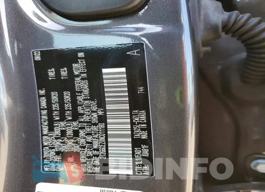 2T2GGCEZXNC011180 Photo# 14