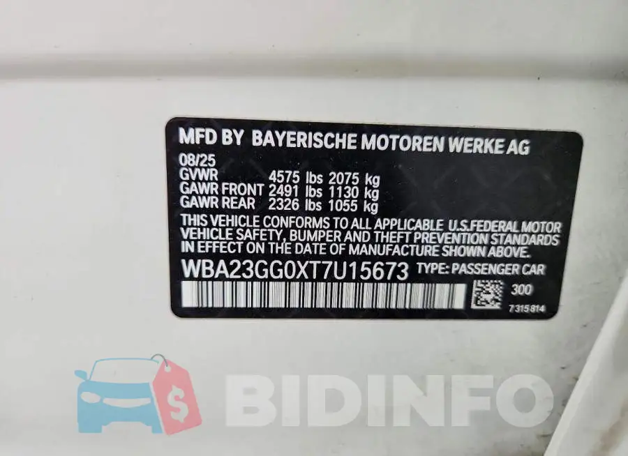 WBA23GG0XT7U15673 Photo# 12