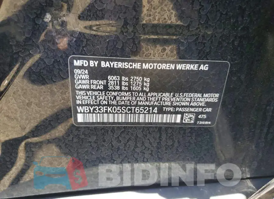 WBY33FK05SCT65214 Photo# 12