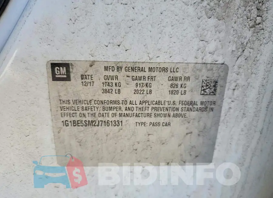 1G1BE5SM2J7161331 Photo# 12