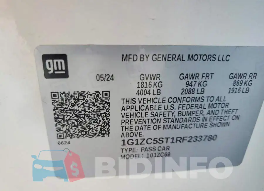 1G1ZC5ST1RF233780 Photo# 12