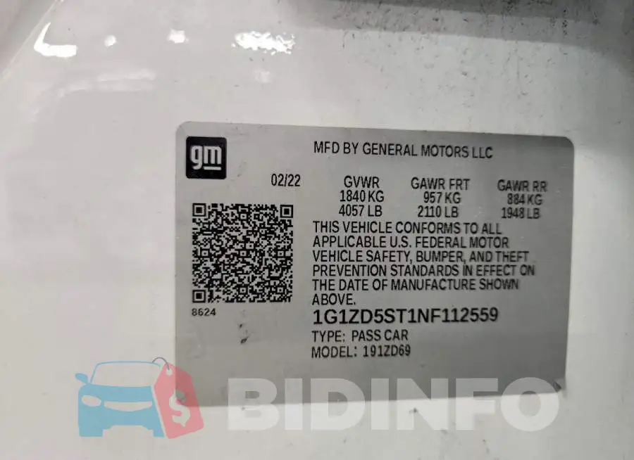 1G1ZD5ST1NF112559 Photo# 12